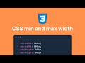 CSS min & max Width/Height Explained 📏