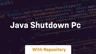 java shutdown pc