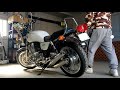 cb1100ex cb1100four k10 ワイバンクラッシック 4本出し 触媒抜いてみた！ cb1100カスタム sc65 オーリンズ