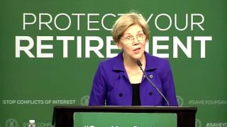 Sen. Elizabeth Warren at DOL Conflict of Interest Rule Announcement