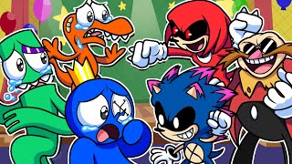 Rainbow Friends VS Sonic.Exe! FNF Animation Friends To Your End