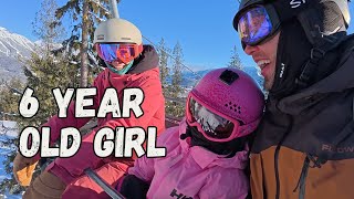 6 Year Old Daughter Skis Big Mountain