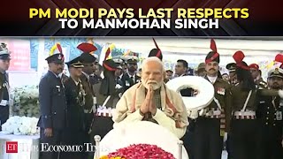 PM Modi reaches Nigambodh Ghat, pays final tribute to former PM Manmohan Singh ahead of cremation