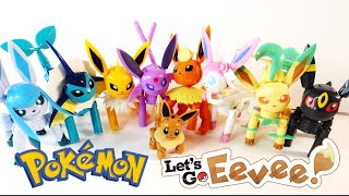 All Evolutions of Eevee - Pokemon Every Eevee Evolution Mega Construx