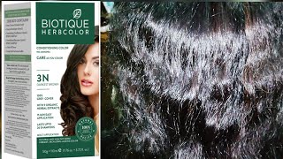 Biotique Herbcolor Review \u0026 Demo / Cover grey hair in Just 15minutes ||