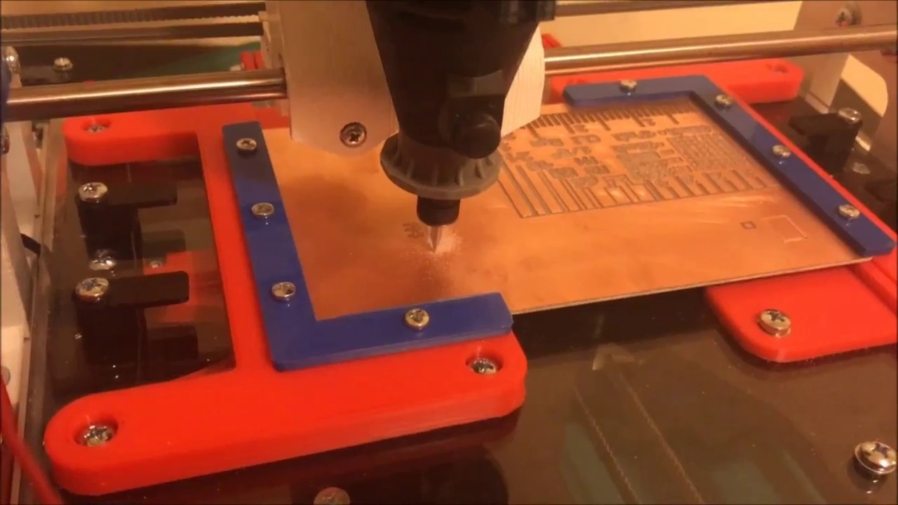 DIY Desktop CNC For PCB Milling. Part5 - First Milling Test On PCB ...