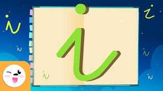 Letter I: cursive script - The alphabet for kids