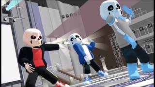 [MMD x Undertale] Classic, Blueberry, and Fell Sanses - Echo