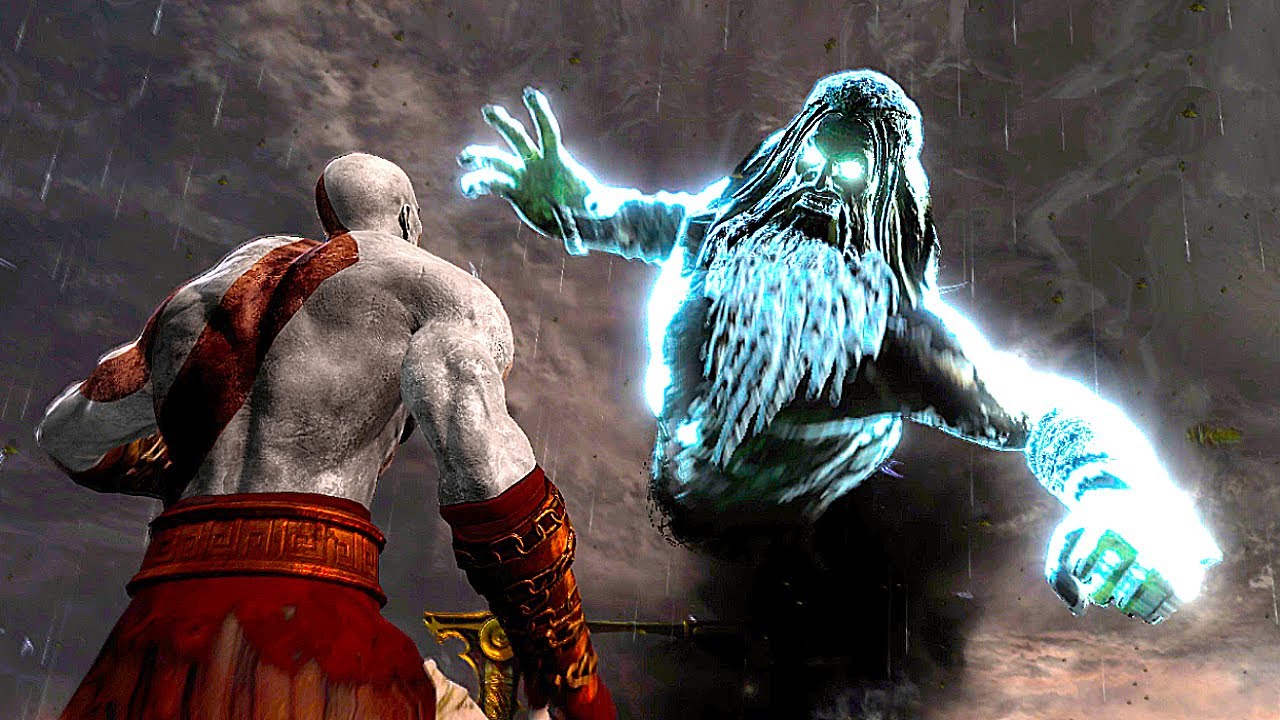 Kratos Vs Zeus Fight Scene 4K - God Of War 3 - YouTube