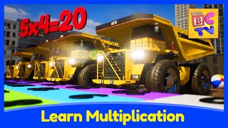 Learn Multiplication with Dump Trucks | Math Video for Kids by Brain Candy TV