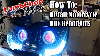 Installing HID Headlights To A Motorcycle (Halo and Devil Eyes)