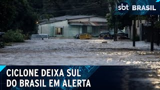 Formação de ciclone extratropical deixa sul do país em alerta | SBT Brasil (27/05/24)