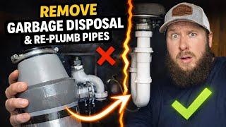 How to Remove your Garbage Disposal and Replumb sink step by step.