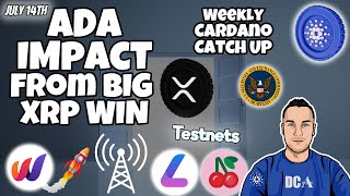 ADA Impact From XRP Win, Testnets, WorldMobile News - Cardano Updates!