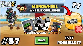 WHEELIE WITH MONOWHEEL?? 🤕 IN FEATURE CHALLENGES - Hill Climb Racing 2