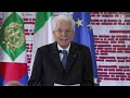 mattarella interviene al giorno della memoria