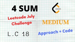 4 Sum 🔥🔥| Leetcode 18 | C++ | Python | Approach + Code