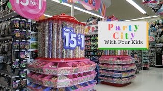 Party City Shopping With Four Kids