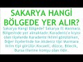 sakarya hangi bölgede yer alır