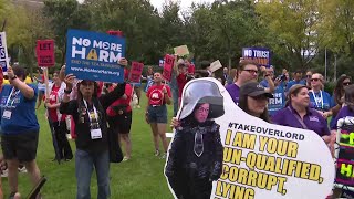 HISD students, parents, AFT reps rally in downtown Houston against TEA’s takeover of district