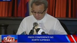 NTVL: Press conference ng Korte Suprema