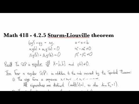 4.2.5 Sturm-Liouville Theorem - YouTube