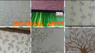 Wall painting design and ideas/Amazing  Wall art/DIY wall painting tour తెలుగులో/wall paintings/AMMA