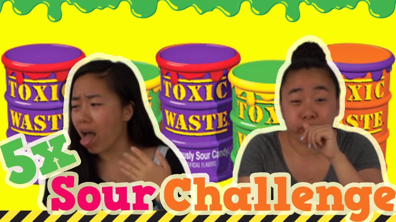 Extreme Toxic Waste Challenge | 5x Sour Candy Challenge | Twins Try ...