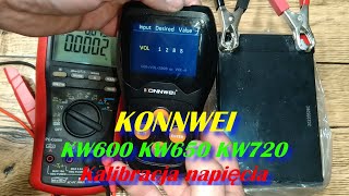 Konnwei KW600 KW650 KW720 - programowa kalibracja napięcia, menu serwisowe.