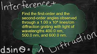 Physics Interference and Diffraction Problem Solver - Solving Diffraction Grating Problems 3