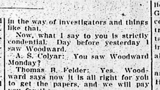 Saturday, 24th May 1913 Dictograph Record Alleged Bribe Offer