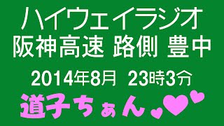 [道子ちぁん] ハイウェイラジオ 阪神高速 路側 豊中 2014年8月 23時3分現在 [NEXCO西日本]