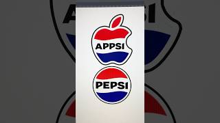 Combining the #Apple and #Pepsi logos! #logos #logodesign #redesign #mashup #shorts