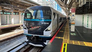 E257系2000番台宮オオNA-11編成　特急踊り子号　東京駅発車