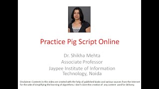 Practice PIG Script Execution Online