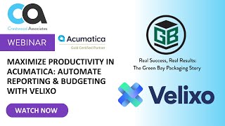 Maximize Productivity in Acumatica: Automate Reporting & Budgeting with Velixo