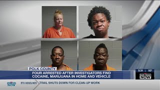 4 arrested after Polk County investigators find meth, cocaine during search warrant