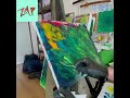 【制作風景】油彩抽象画「踊」part3 （abstract oil painting）