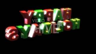 Happy Holidays 3d Text Animation Loop with transparency