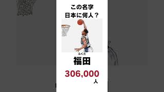 【スラムダンク】この名字日本に何人いるかな？陵南編 #名字＃スラムダンク＃豆知識