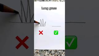 How to draw long grass 🌱 Easy way #shorts #art #drawing #viral #easyway