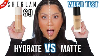 SHEGLAM FOUNDATION NEW (hydrating) VS OLD (matte) + WEAR TEST *oily skin* | MagdalineJanet