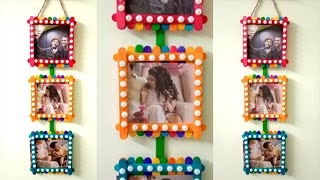 photo frame with icecream sticks❤❤😍 || wall hanging photo frame with popsicle
