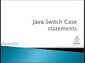 Switch Case Statements_Part-10_Java Tutorial for Beginners