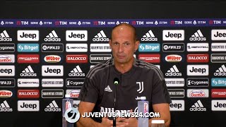 Conferenza Allegri pre Juventus-Spezia: “Di Maria sarà convocato. Fagioli credo resterà alla Juve"