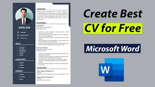 Create Best CV for Free in MS Word - Best CV Template 2023
