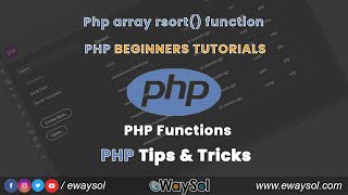 Php array rsort() function | Beginners Tutorials | PHP Video Tutorials | PHP Web Tutorials | eWaySol