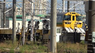 2023/09/12 【構内乗務員訓練】 キヤE195系 LT-2編成 尾久車両センター | Japan Railways: Training of Long Rail Carrier at Oku