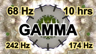 68 Hz GAMMA 10 hrs for Improve sensory perception \u0026 Enhance information processing. RIGHT ear 174 Hz