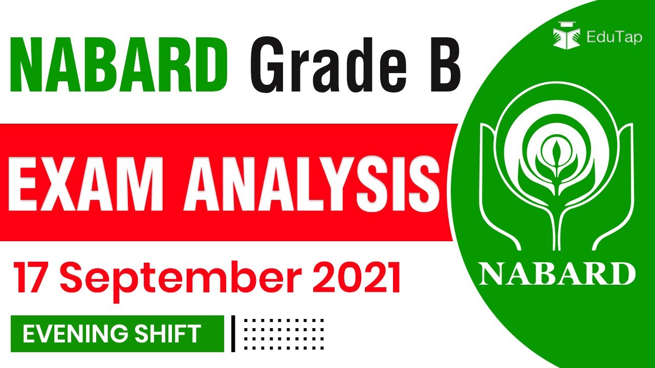 NABARD Grade B 2021 Exam Analysis | Evening Shift Of NABARD Exam ...